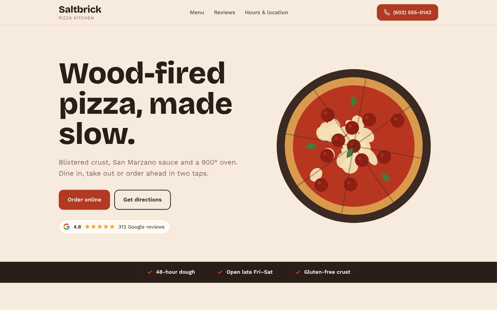 Demo website on desktop